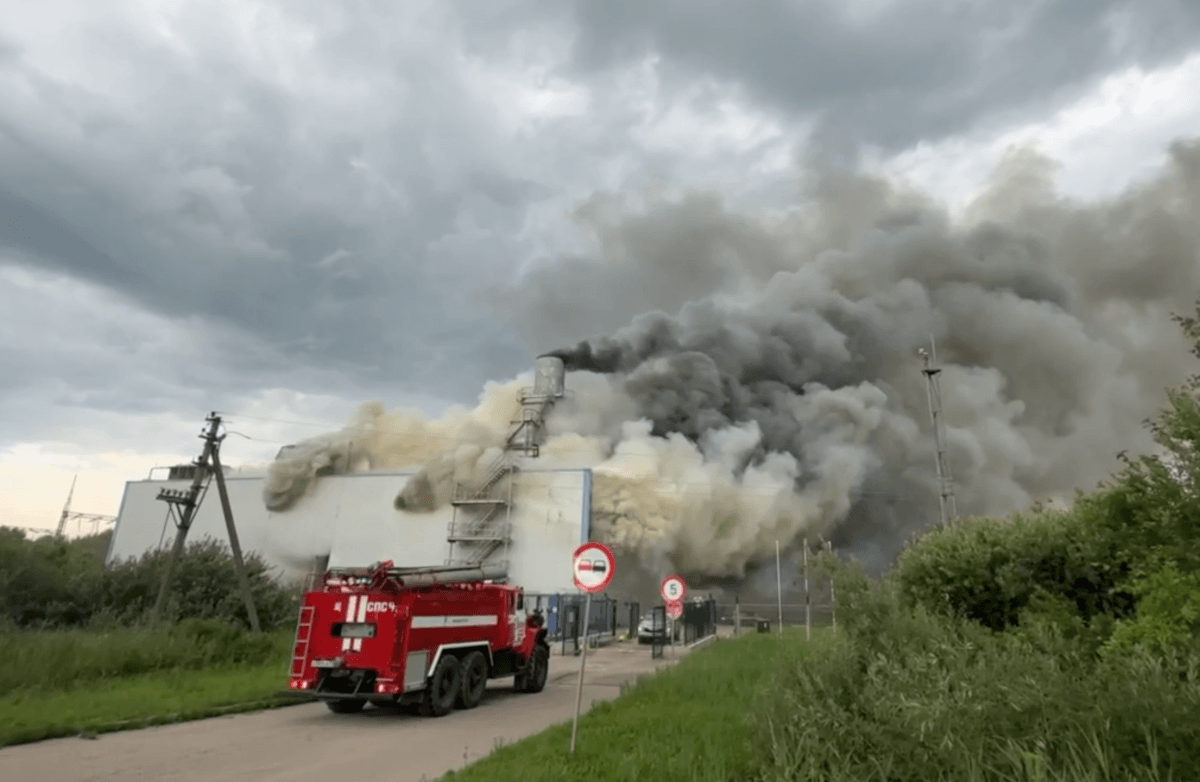 Novgorod Today In Russian Veliky Novgorod, a thermal power plant is on fire, locals ...